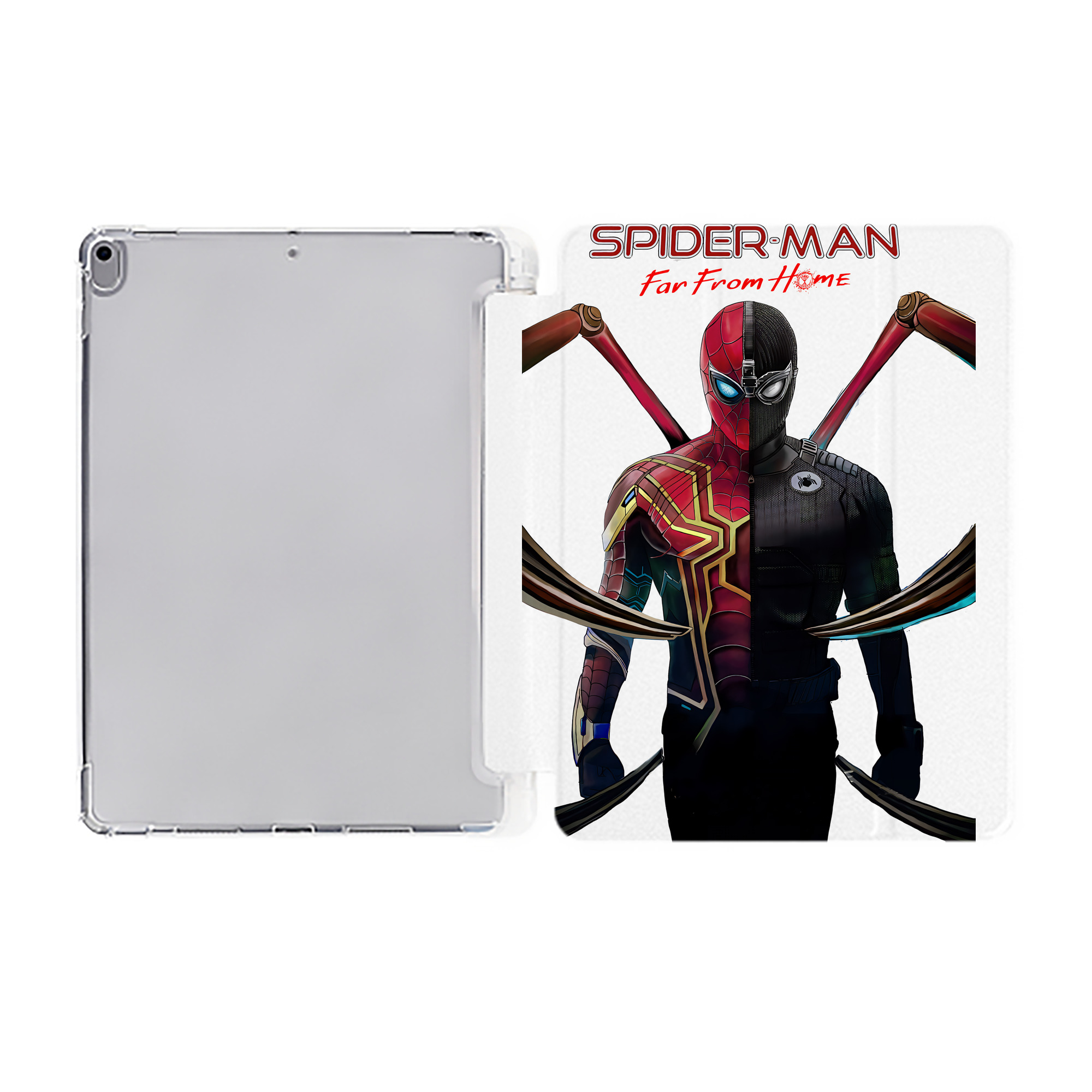 （画像用） Spider Man スパイダーマン IPad ケース ペン収納付き 三つ折りスタンド PUレザー×シリコン 対応機種9.5/10.5/10.9インチ